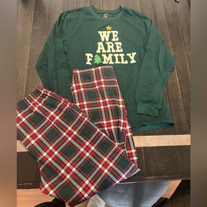 Place Green and Red Plaid pajama set